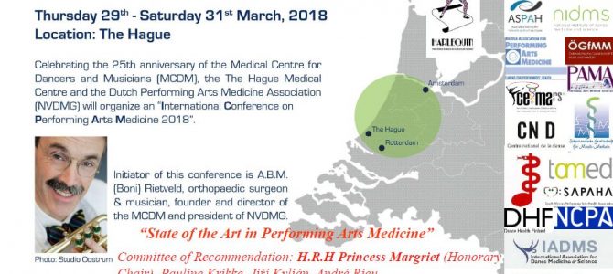 International Conference of Performing Arts Medicine, Den Hague 2018